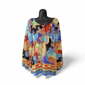 Sunny Leigh Women’s Boho Paisley Peasant Blouse Multicolor Size S (JC93)